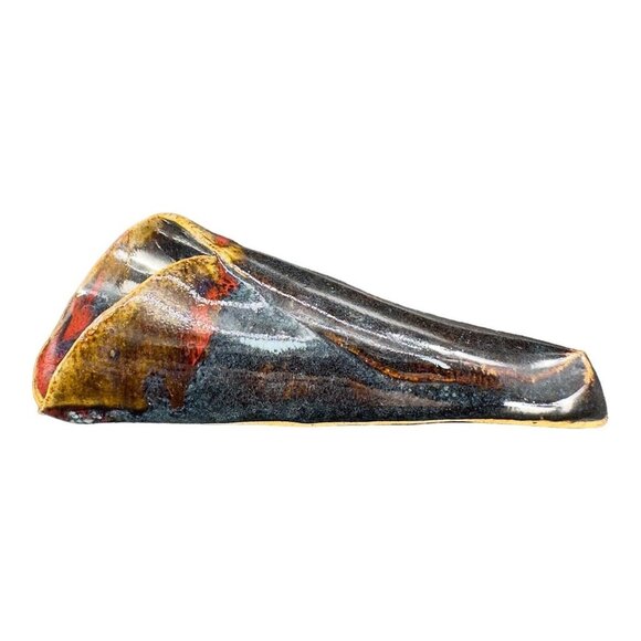 Vintage B Creek Hand Made Pottery Wall Pocked Vase Signed Ceramic Vase Wall Dec - Picture 6 of 10